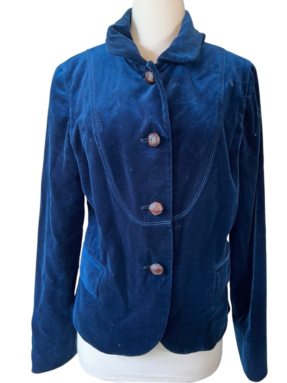 J. Crew Velvet Bella Blazer, Rivera Blue
